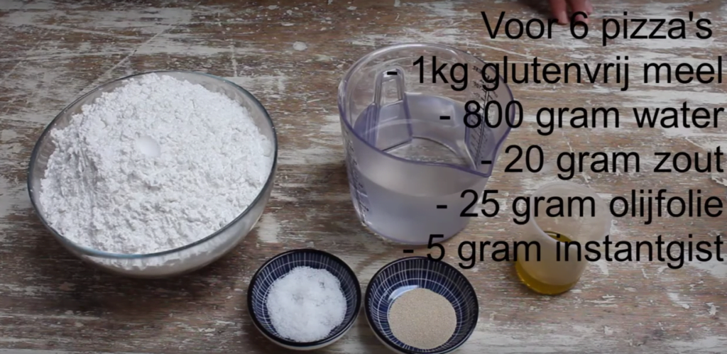 recept glutenvrije pizza bodem